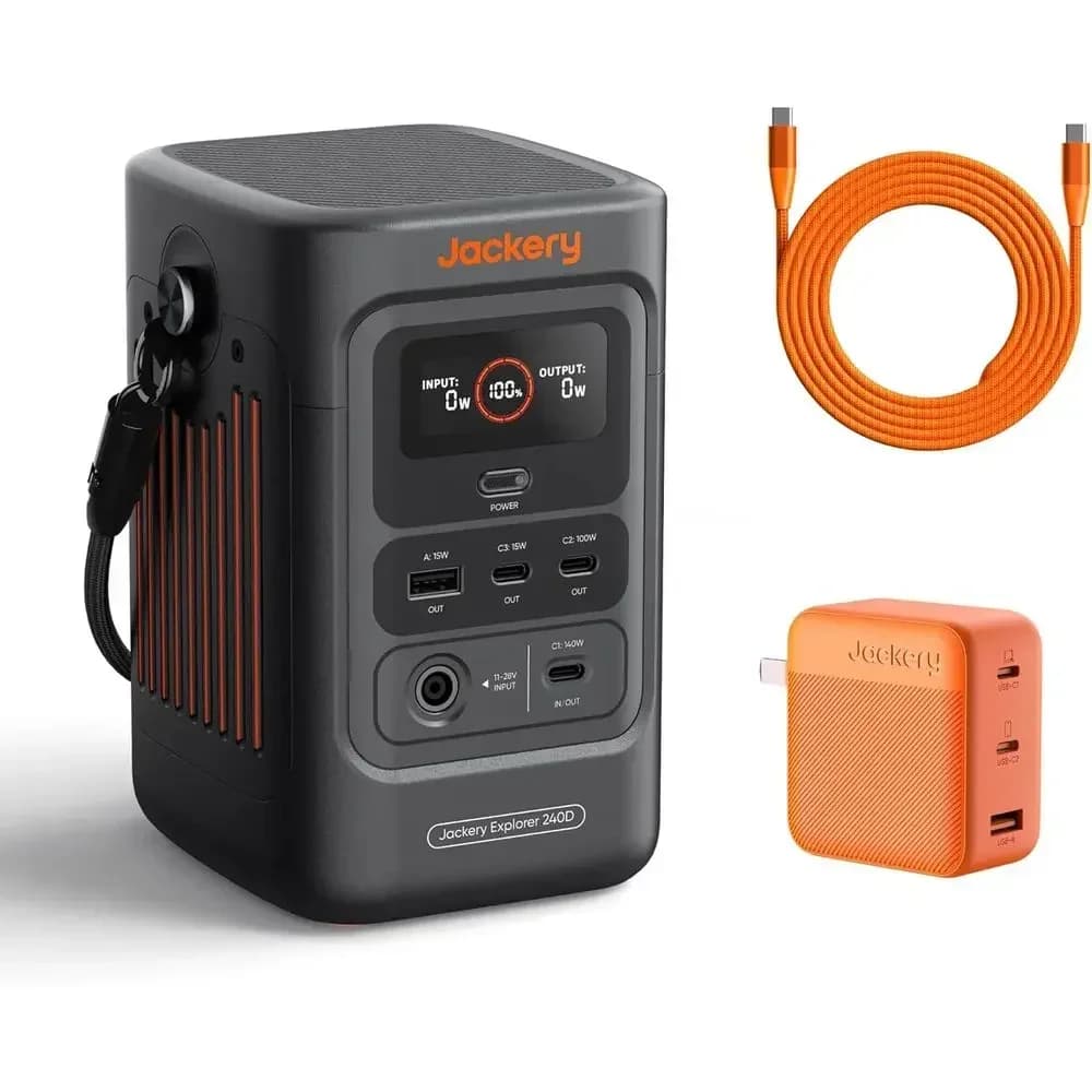Compact Portable Power Station 256Wh with Adapter