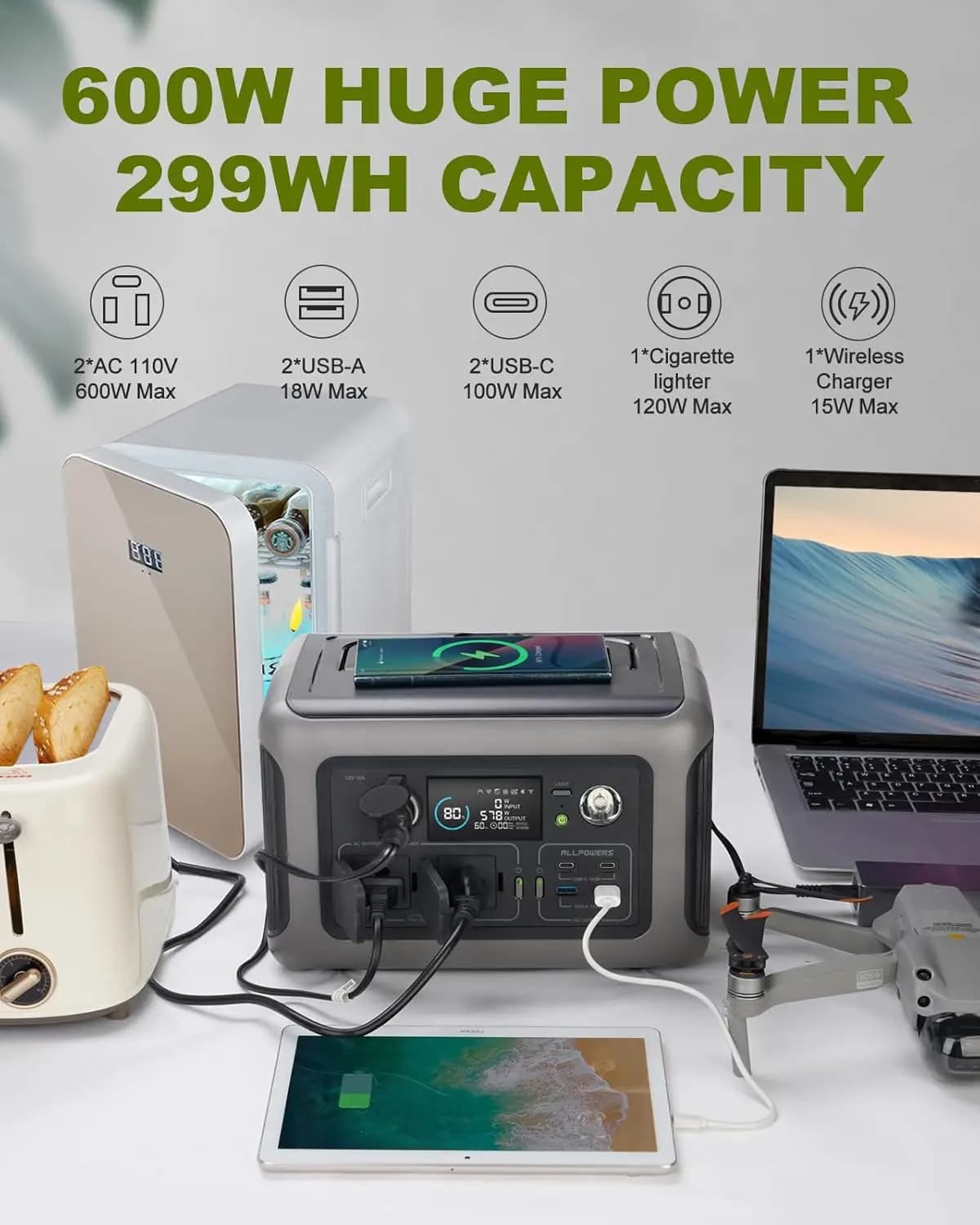 ALLPOWERS Portable Power Station R600 - image 2