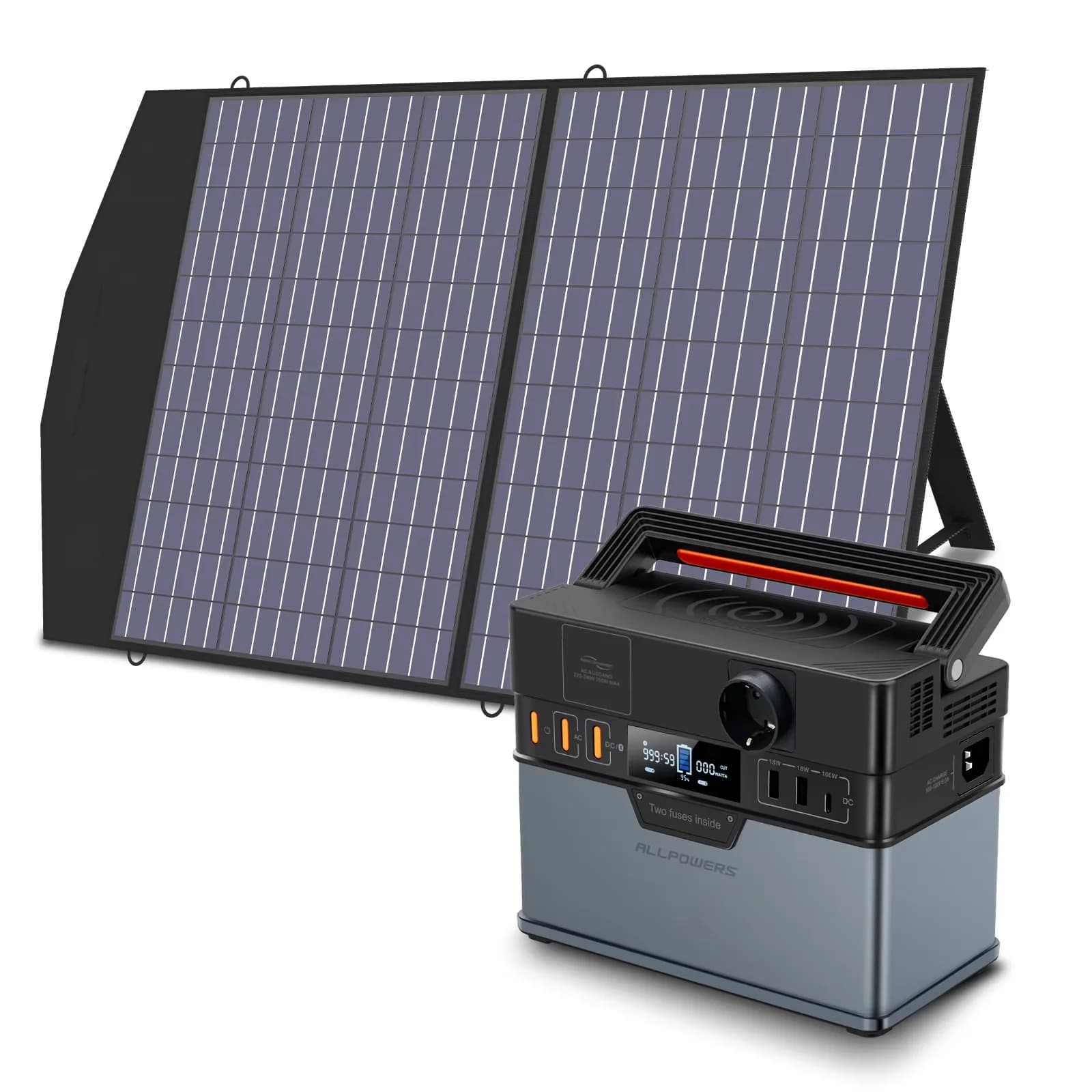 ALLPOWERS 300W Portable Power Station and 100W Solar Panel Kit