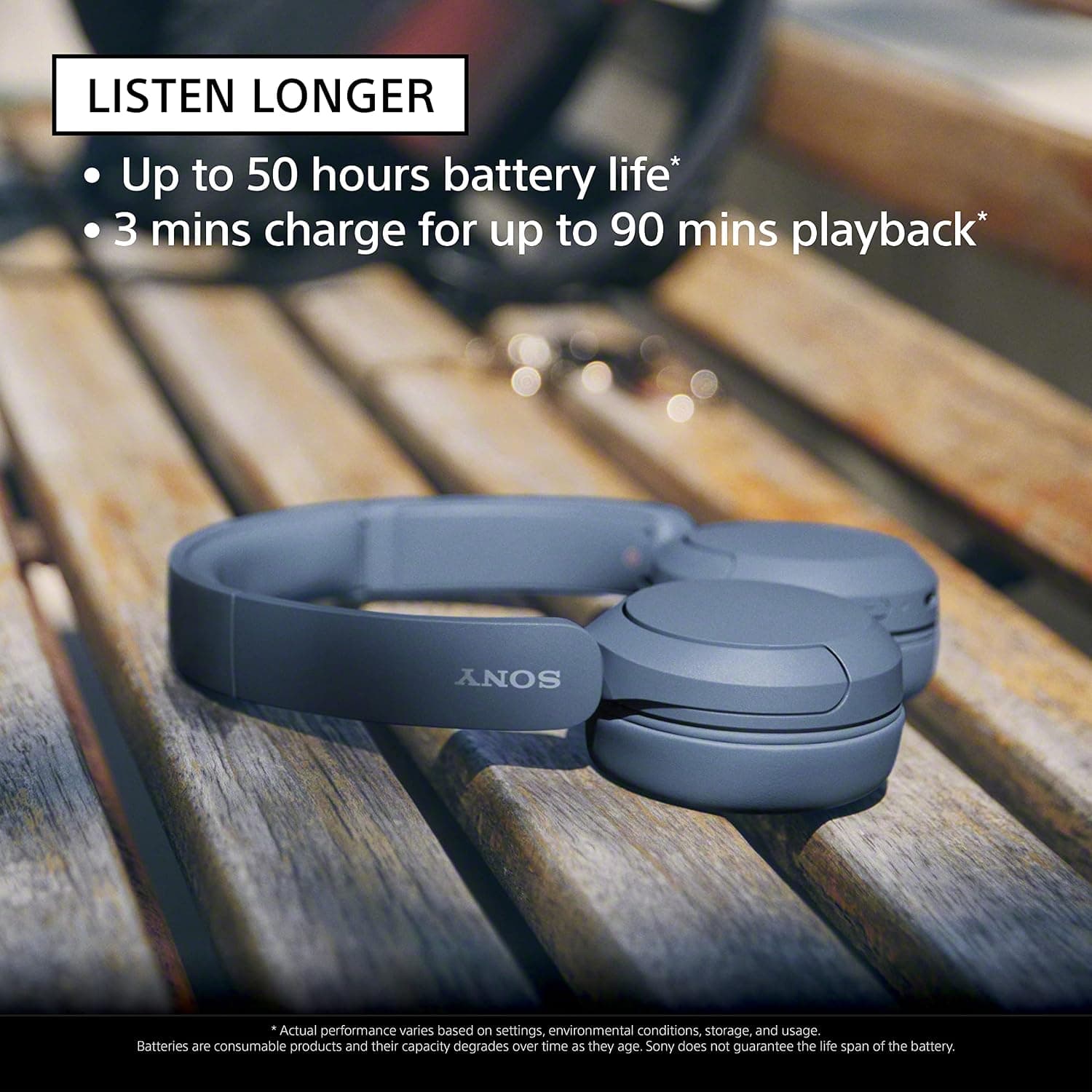 Sony WH-CH520 Bluetooth On-Ear Headphones with Mic - image 2
