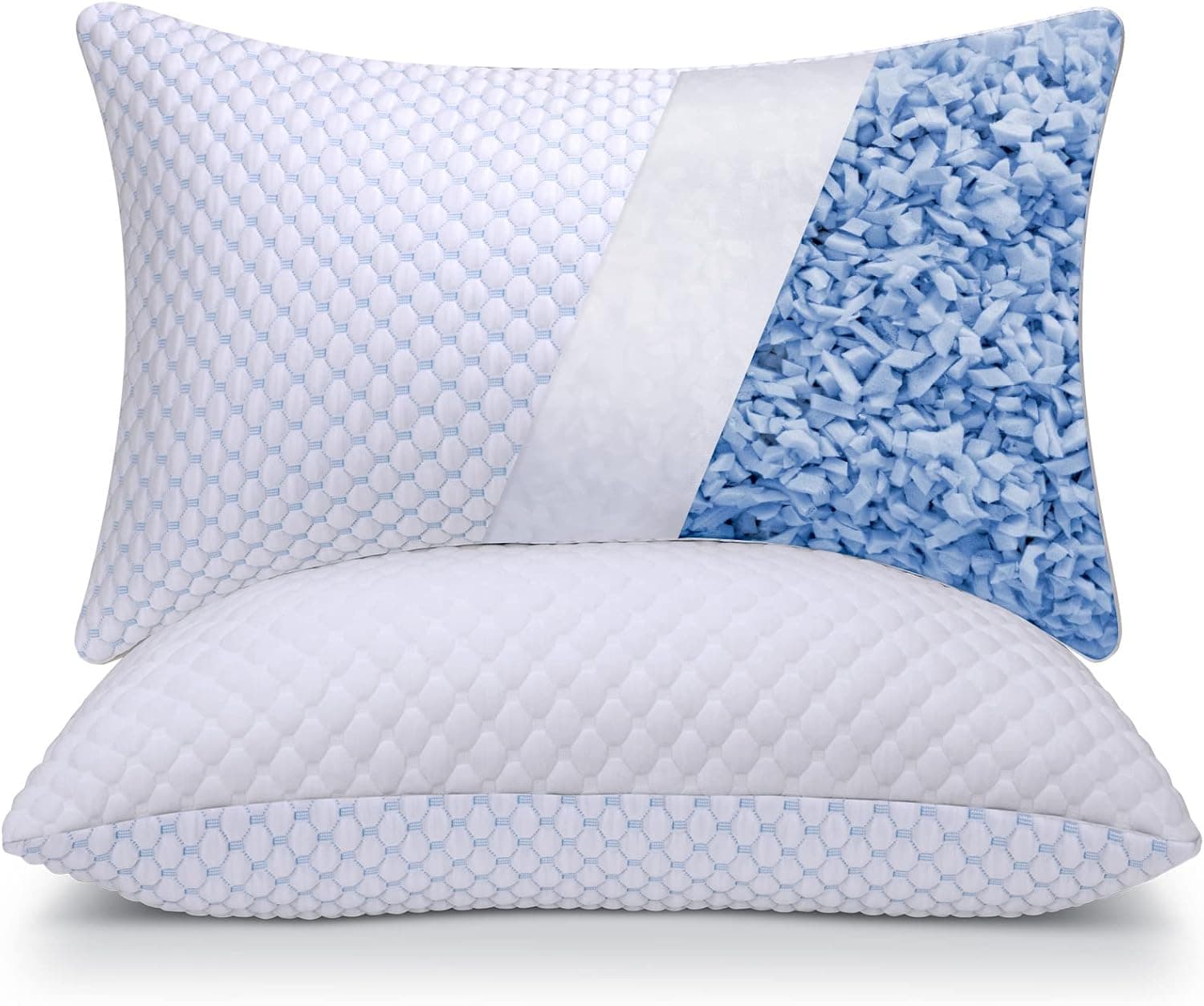 OSBED Adjustable Cooling Memory Foam Pillows - Set of 2