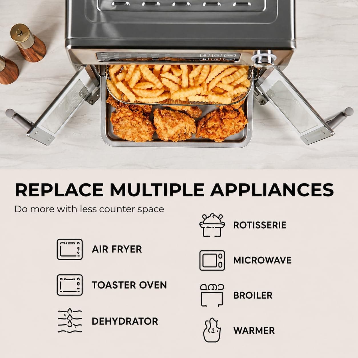 Emeril 26QT French Door Air Fryer Toaster Oven with Rotisserie - image 4