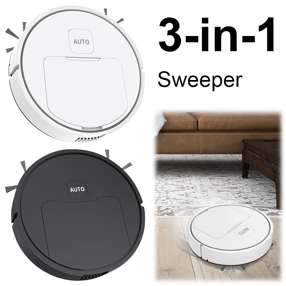 3-in-1 Robot Vacuum Cleaner - Pet Hair Sweeper