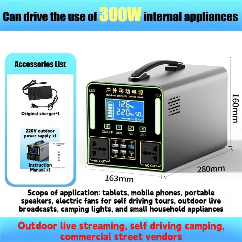 Portable Power Station Power Generator for Camping