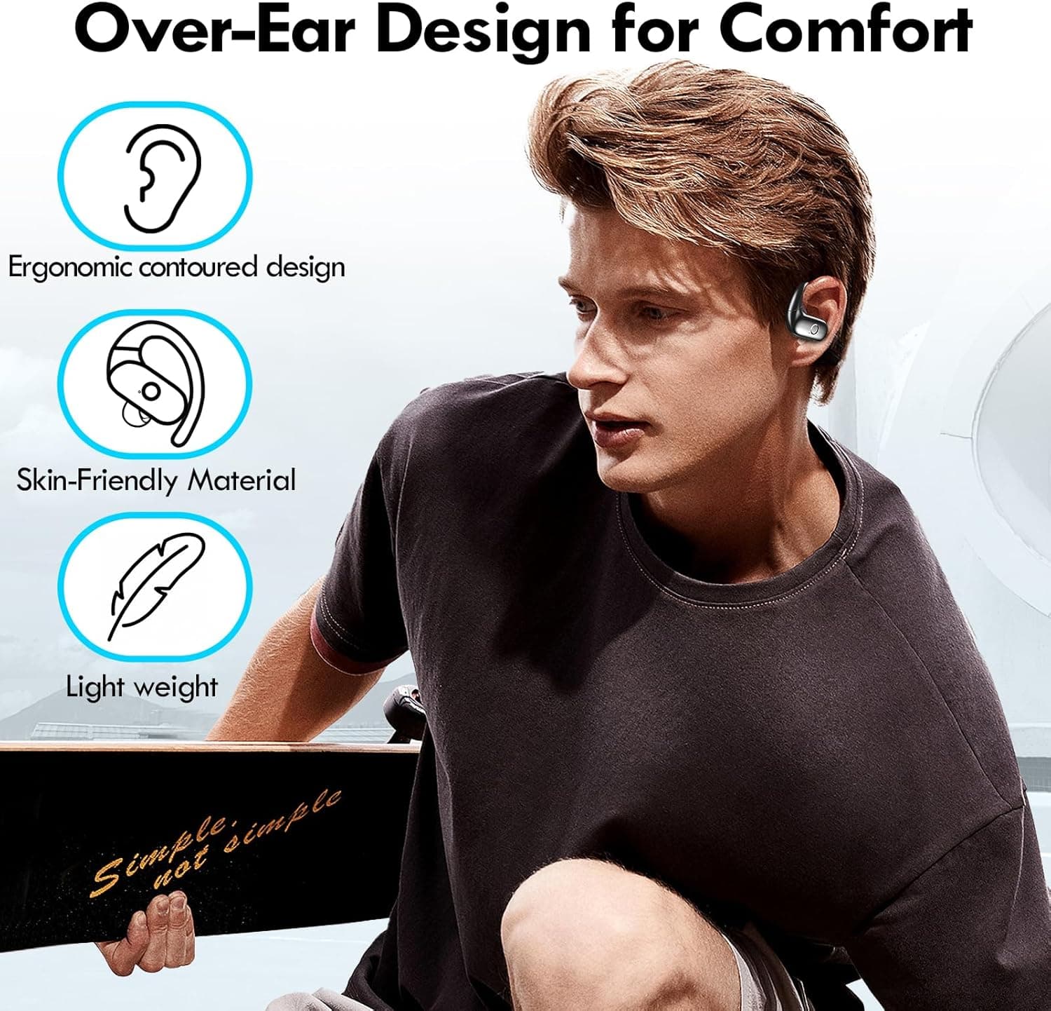 kurdene Bluetooth Sport Earbuds with Over-Ear Hooks - image 3