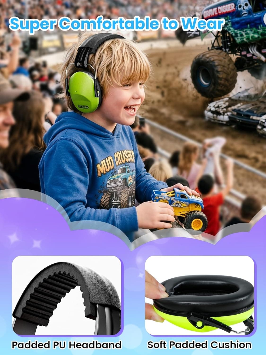 Dr.meter EM100 Adjustable Noise Reduction Ear Muffs - image 3