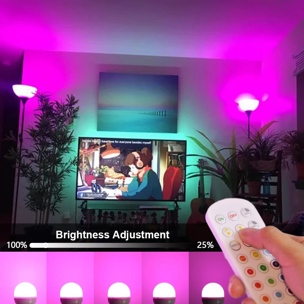 RGB LED Light Bulb USB Smart Remote Control - image 4