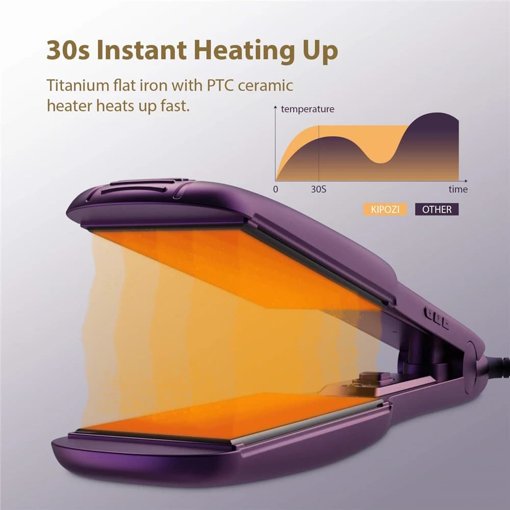 KIPOZI Professional Titanium Flat Iron Hair Straightener - image 3