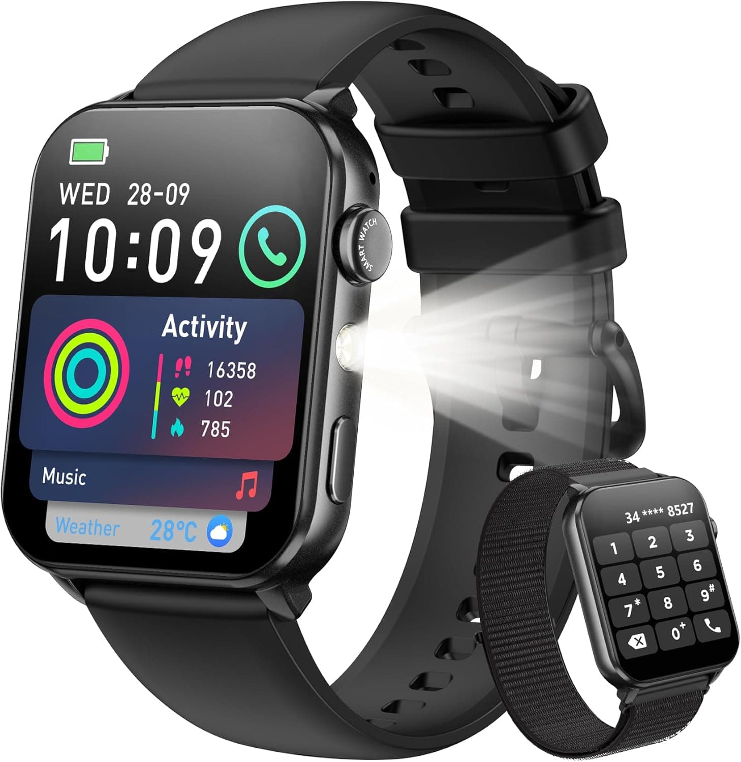 Blackview 1.91-Inch Fitness Smart Watch with Built-in Flashlight