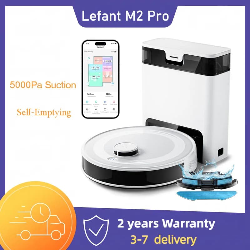 M2 Pro Lefant Robot Vacuum and Mop Combo