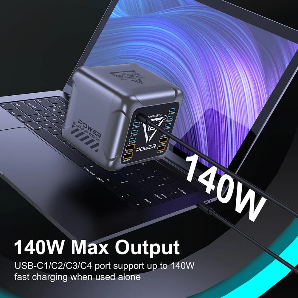 140W GaN USB-C Multi-Port Desktop Power Station - image 5