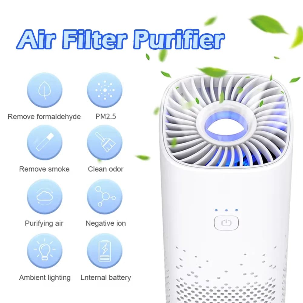 Mini Portable Air Purifier - Compact Air Cleaner