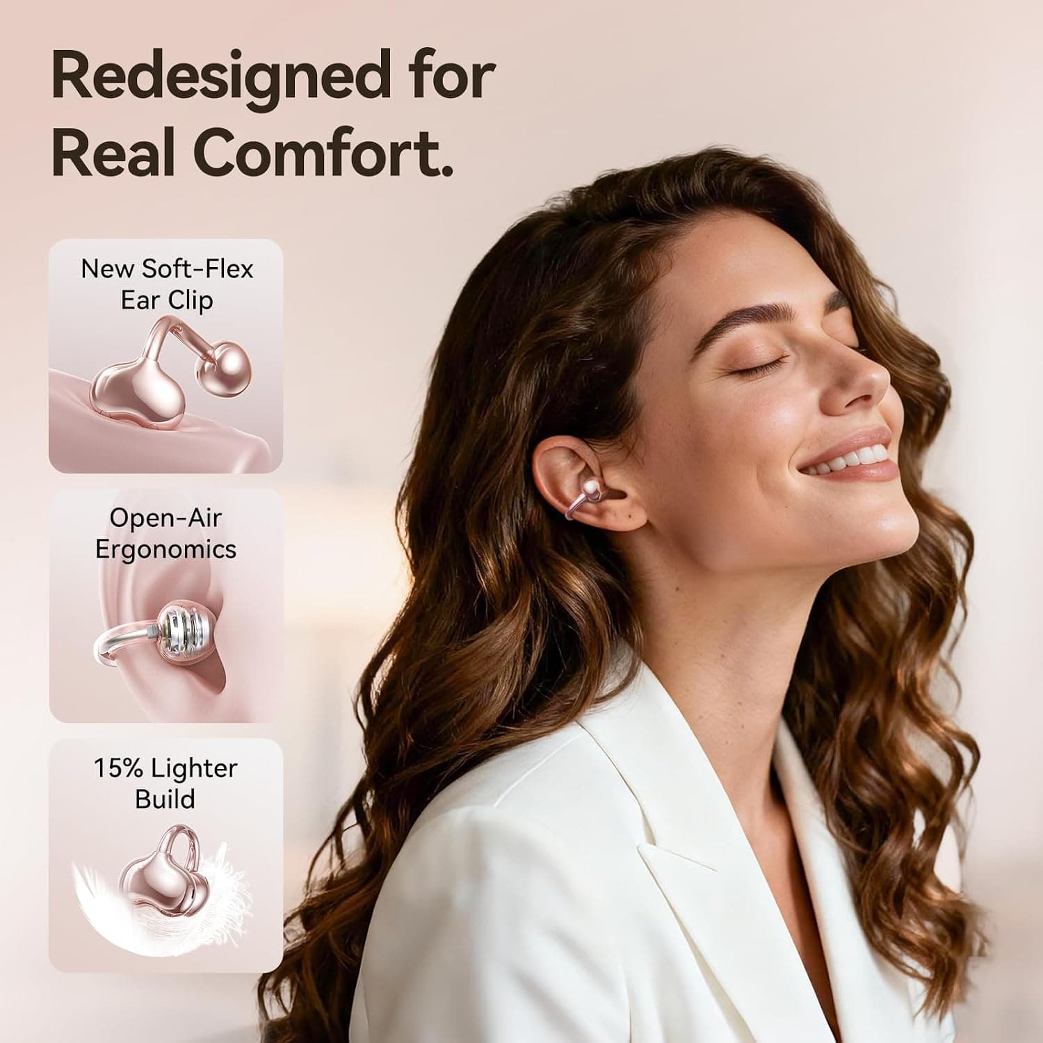 Kinglucky Clip-On Open-Ear Bluetooth Earbuds for Small Ears - image 3