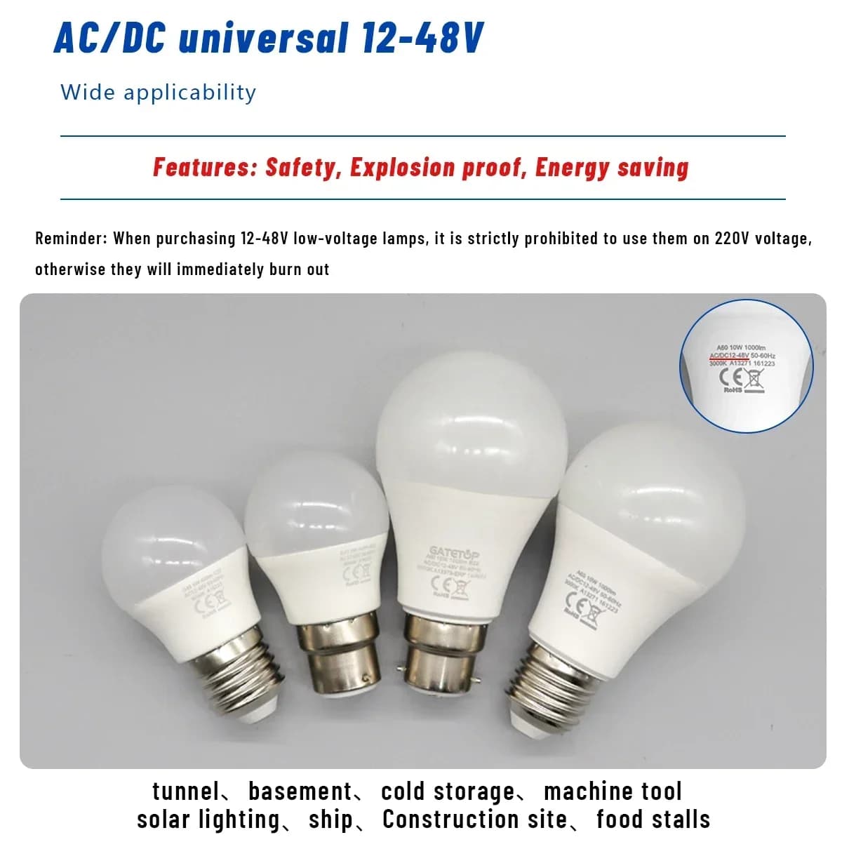 LED Light Bulbs 8PCS E27 B22 3W 5W 10W - image 4