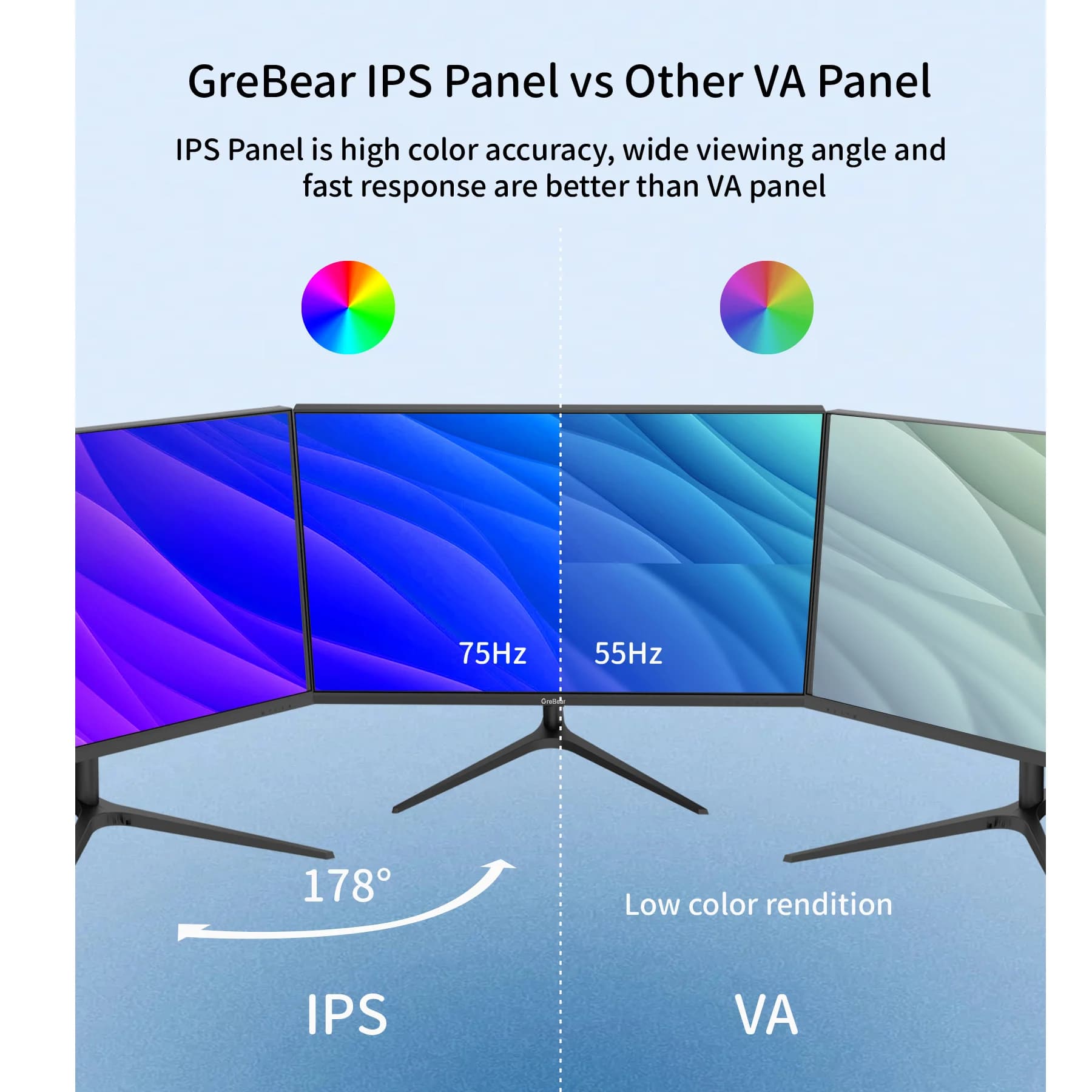 GreBear 27-inch FHD 1080p IPS Computer Monitor - image 3