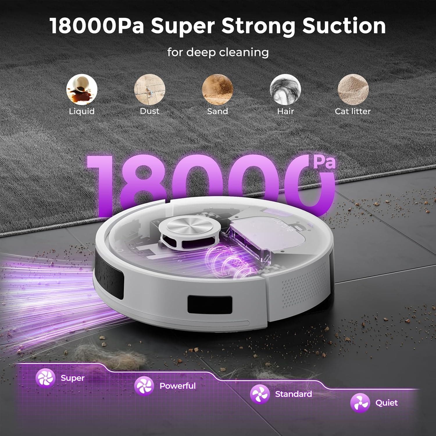 iMartine D16S MAX robot vacuum and mop with self-empty base - image 3