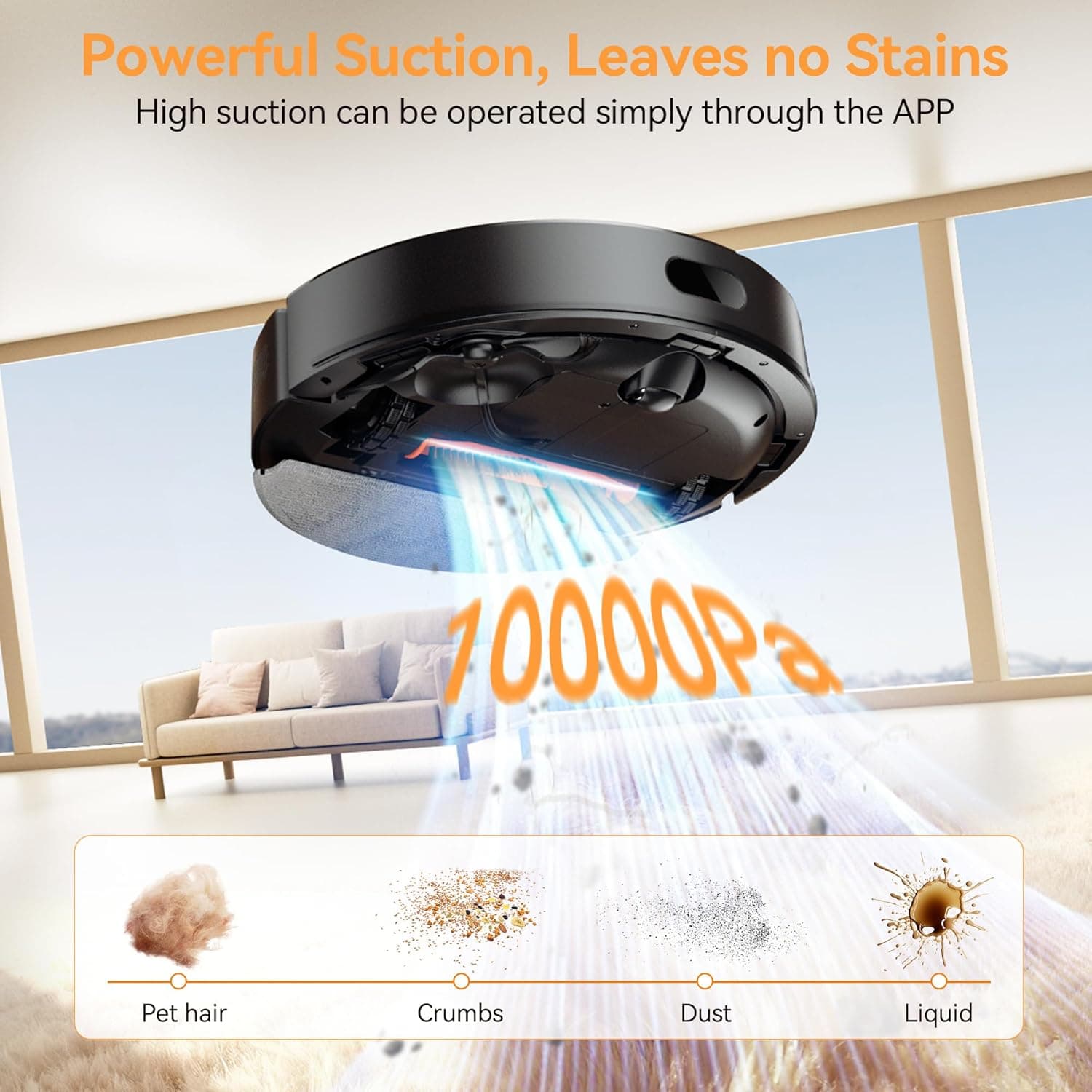 WSUANE Robot Vacuum and Mop Combo with Self-Empty Dock - image 2