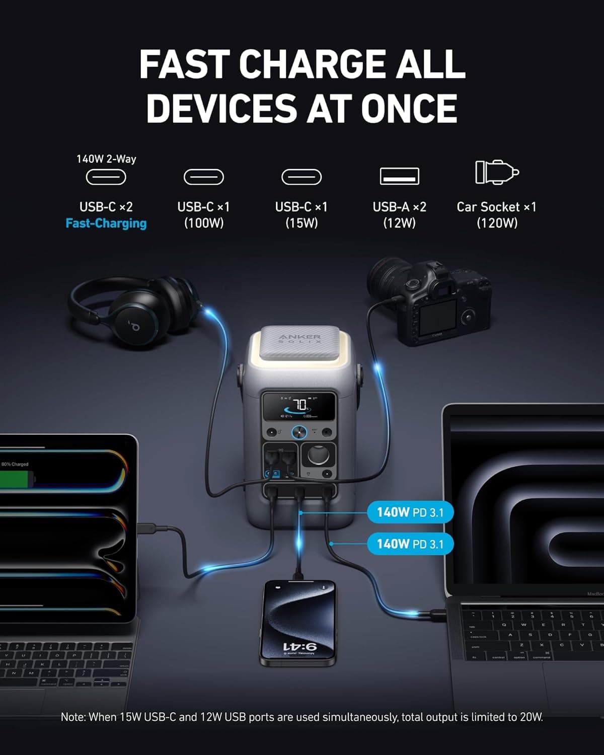 Anker SOLIX C300 DC 288Wh Portable Power Station - image 3