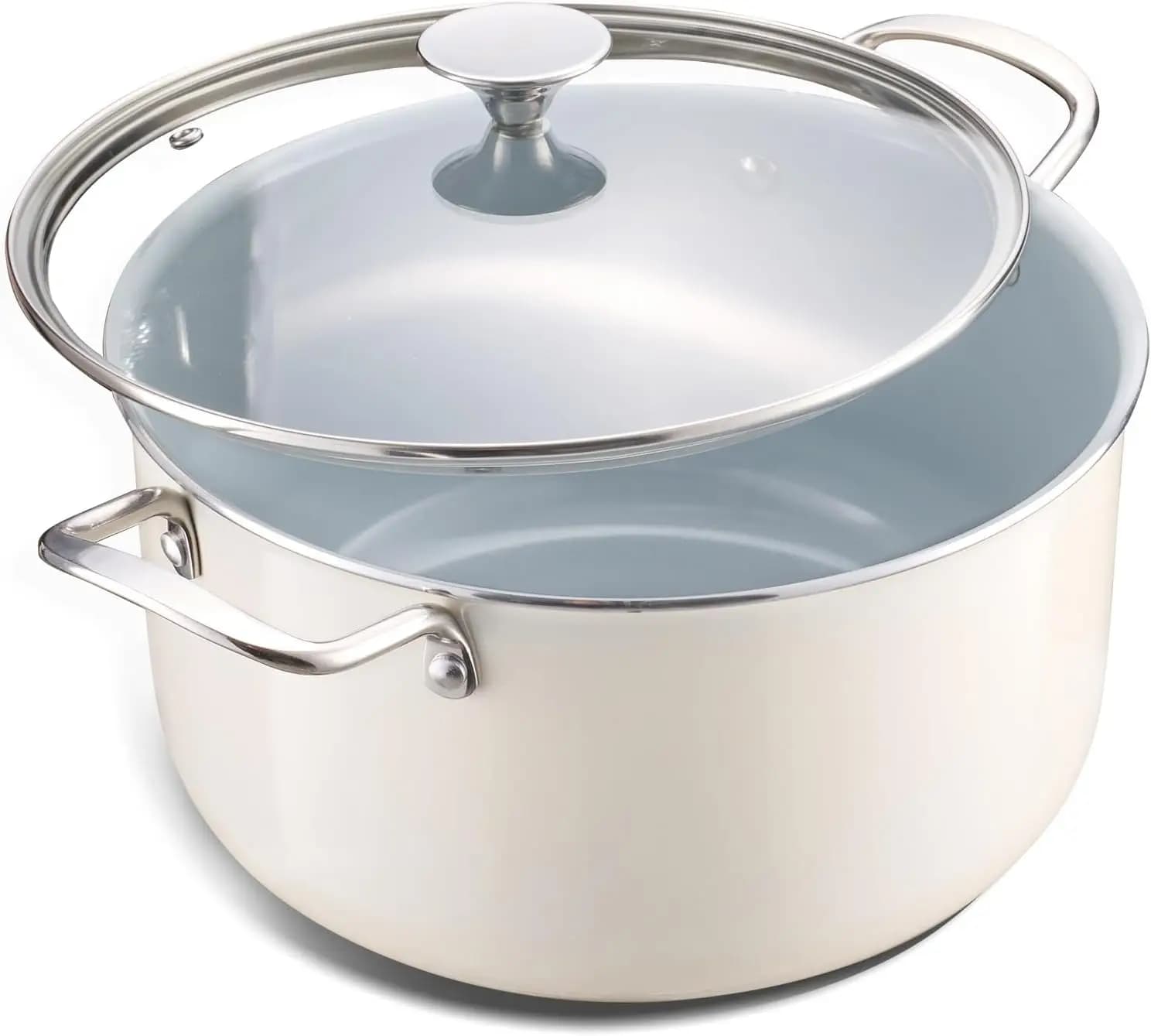Ceramic Nonstick Stock Pot with Lid, 8 QT