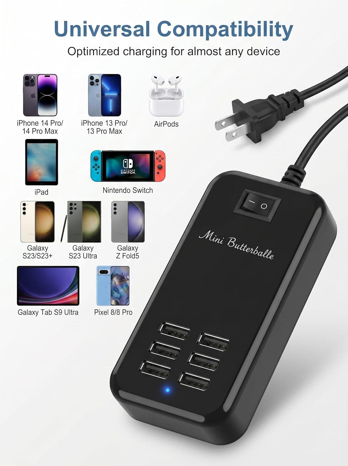 Mini Butterballe 6-Port USB Desktop Charging Station - image 3