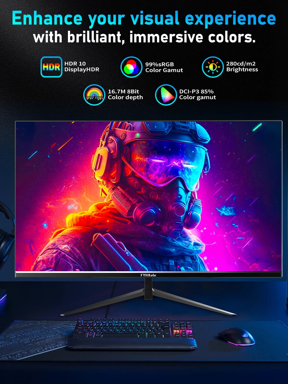FYHXele 24-Inch 180Hz Gaming Monitor - FHD LCD Display - image 3