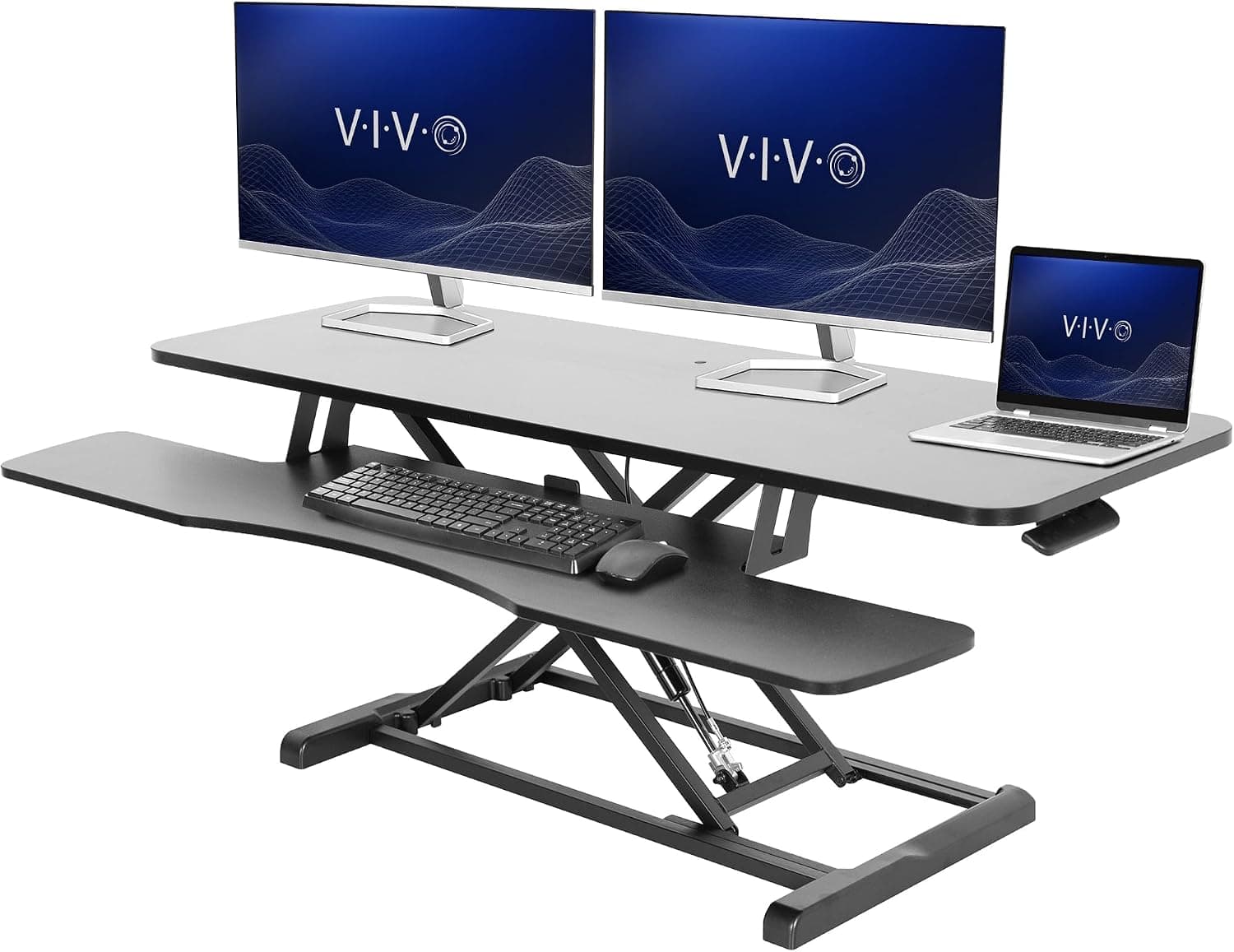 VIVO 48-inch standing desk converter with keyboard tray