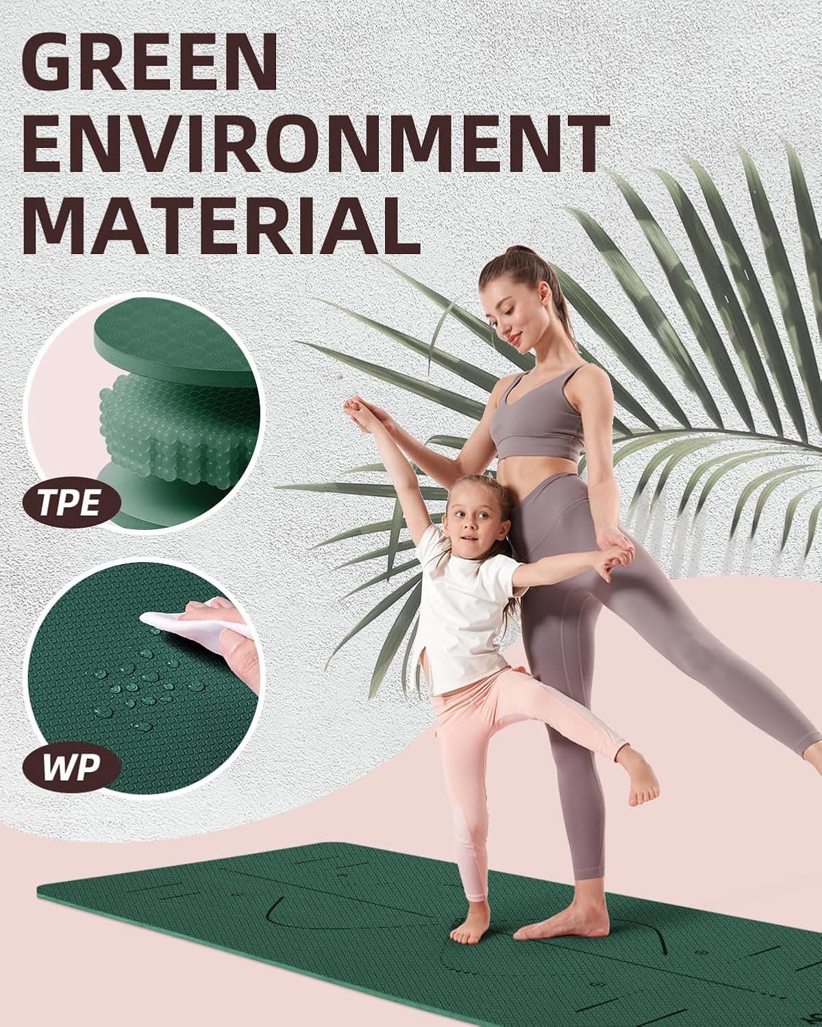 YOTTOY Extra Wide Non-Slip Yoga Mat with Carry Bag - image 4