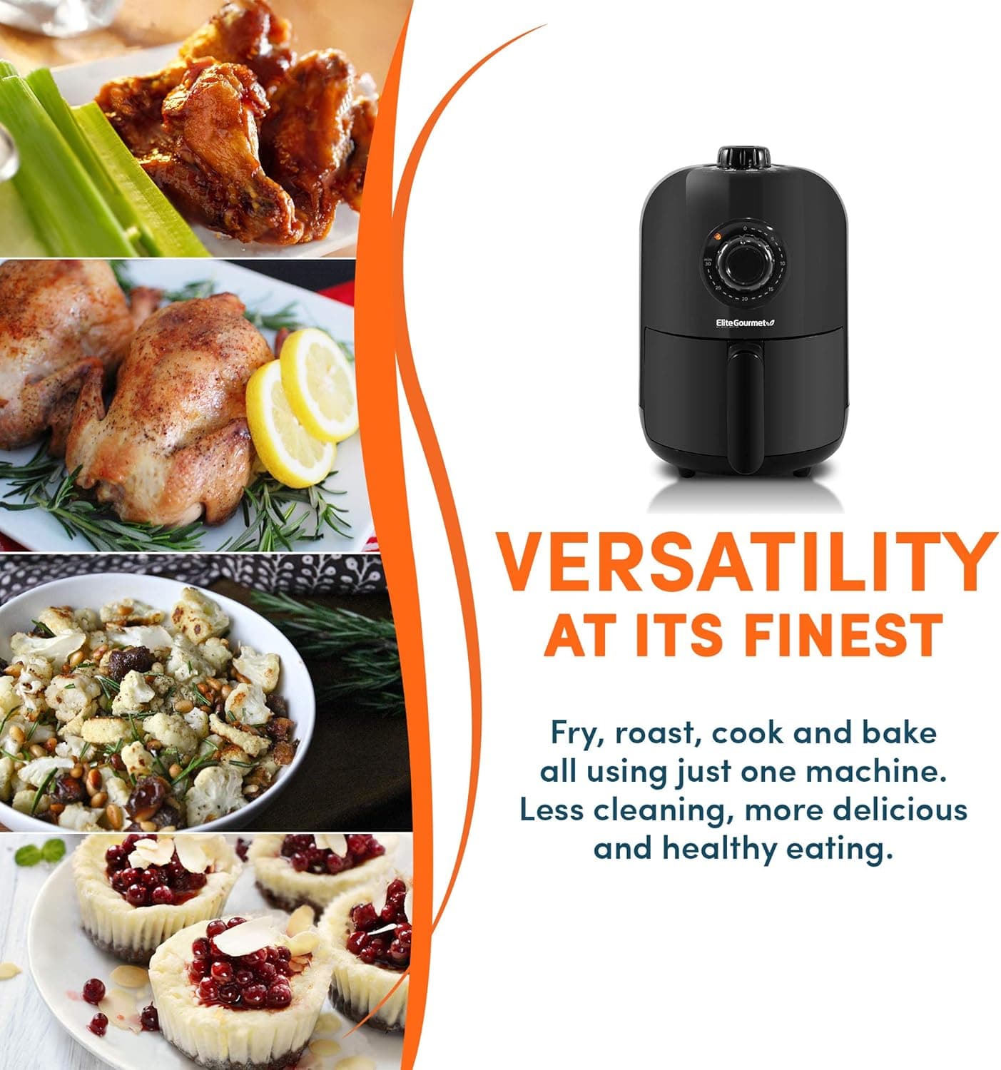 Elite Gourmet EAF1121 Personal 1.1 Quart Air Fryer - image 4