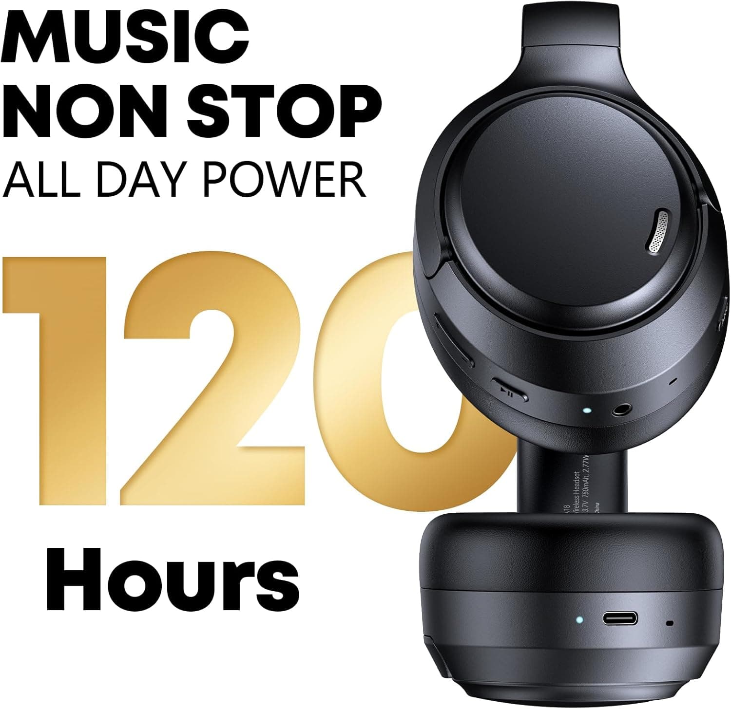 TAGRY Hybrid Active Noise Cancelling Over-Ear Bluetooth Headphones - image 3