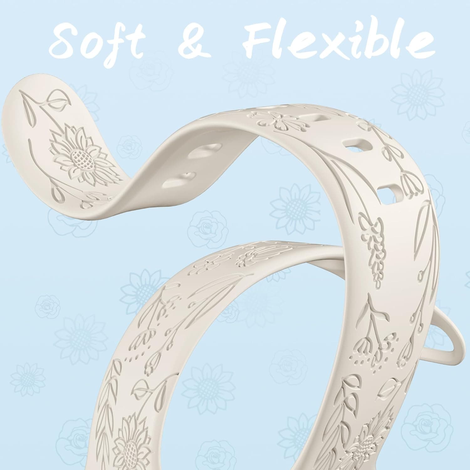Stylish SNBLK Floral Bands for Apple Watch - 6 Pack - image 5