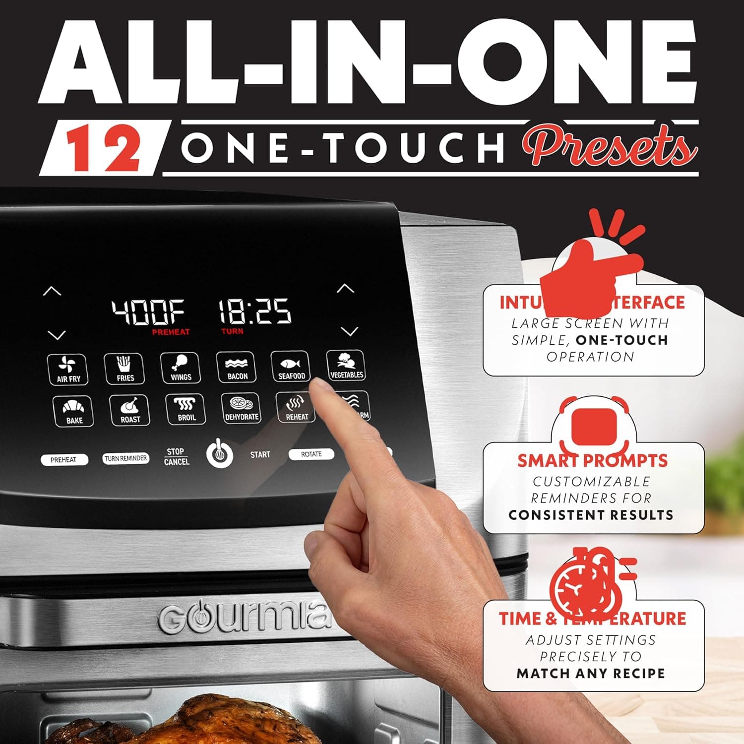 Gourmia Air Fryer - 14 Qt Rotisserie Oven - image 2