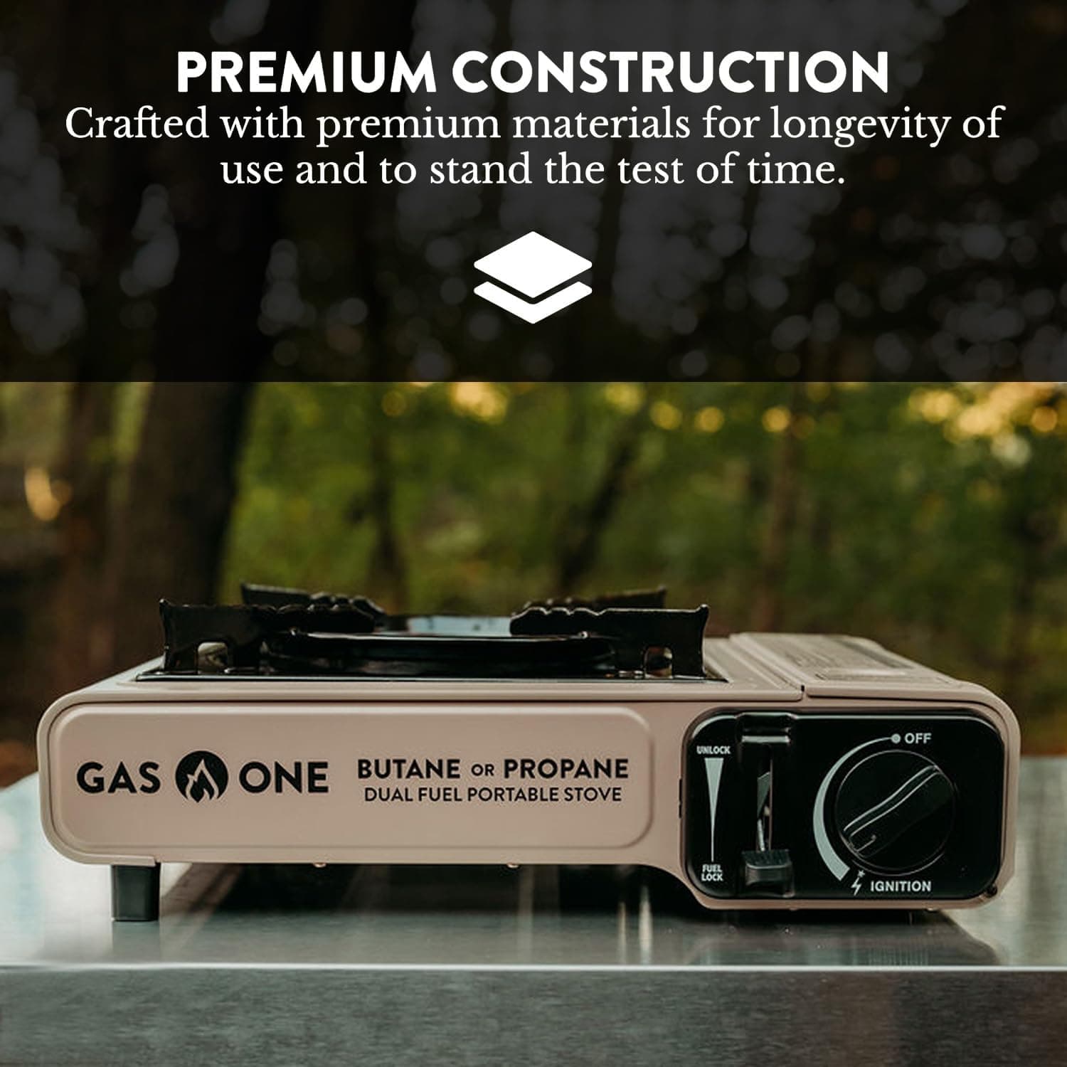 Gas One GS-3400P Portable Dual Fuel Camping Stove with Carrying Case - image 4
