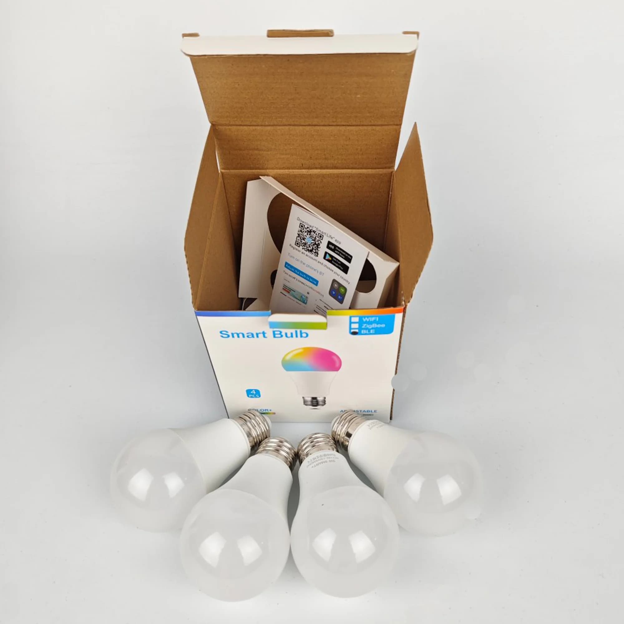 Smart RGBCW LED Bulbs, 4pcs - image 3