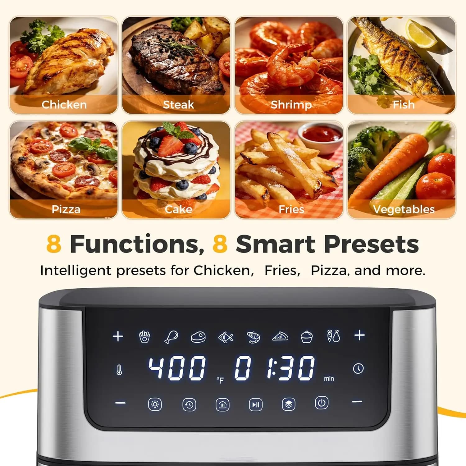 Nonstick 6.34QT Air Fryer with Window - image 4