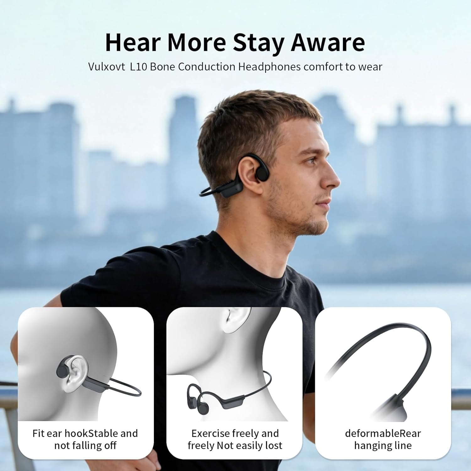 Vulxovt Bone Conduction Sports Headphones for Workouts - image 2
