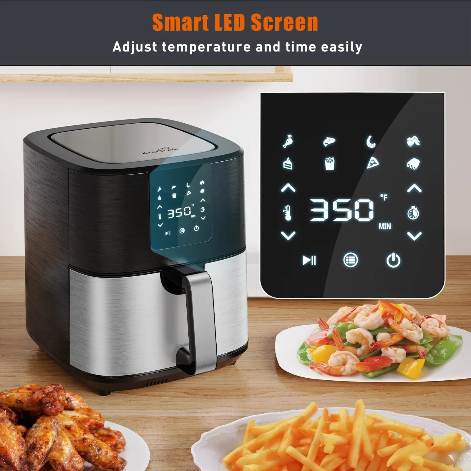 KitCook Large Air Fryer, 7QT AirFryer Cooker - image 4