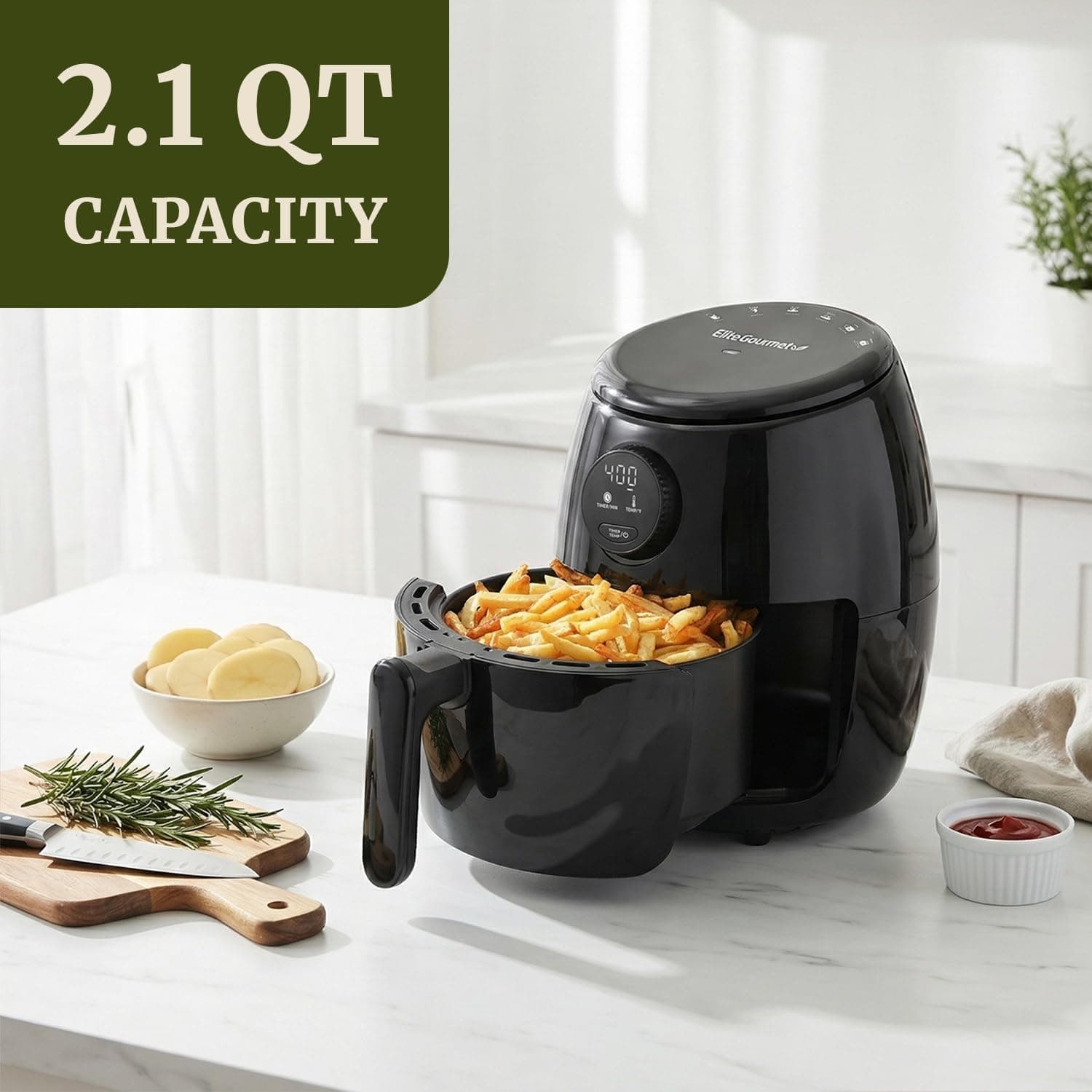 Elite Gourmet EAF2612D 2.1-Quart Digital Air Fryer - image 5