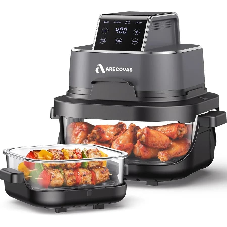 4-in-1 Portable Glass Air Fryer 4.2QT