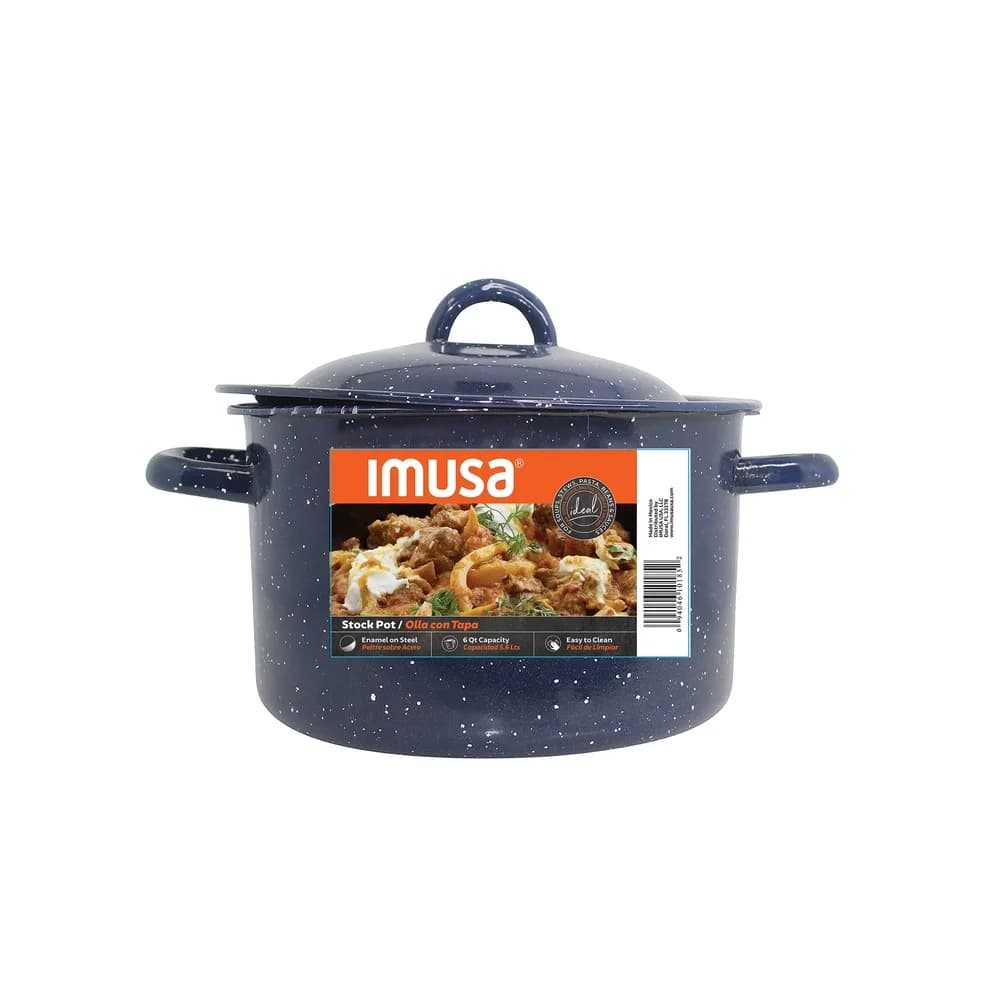 Enamel Stock Pot Cooking with Double Handles - image 3