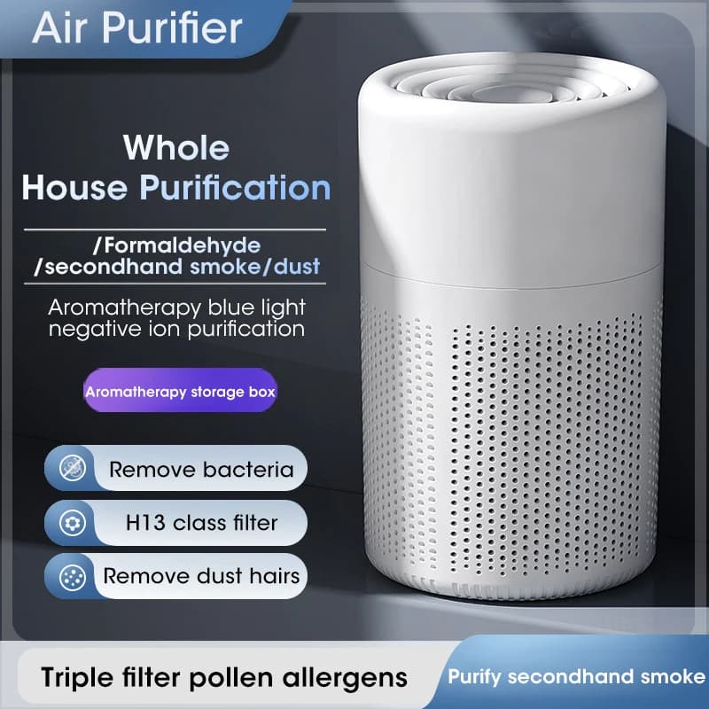 Mini Desktop Air Purifier Portable Air Cleaner
