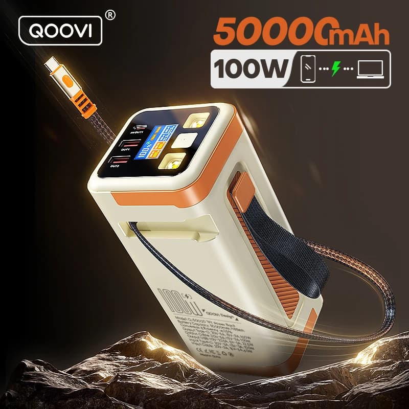 QOOVI 50000mAh Power Bank Portable Charger