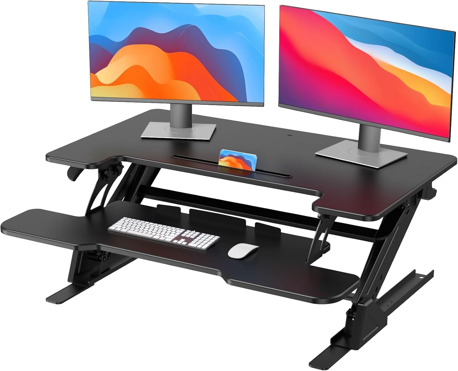 HUANUO 36-inch standing desk converter with keyboard tray