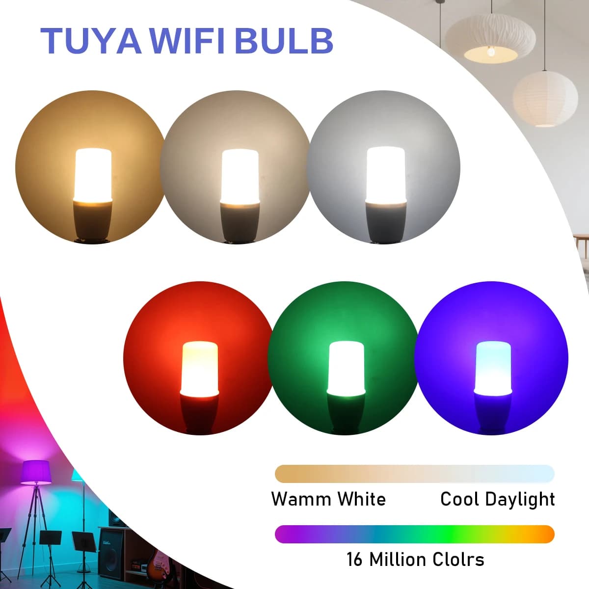 Tuya E27 Smart Light Bulb - WiFi 6W RGBCW - image 3
