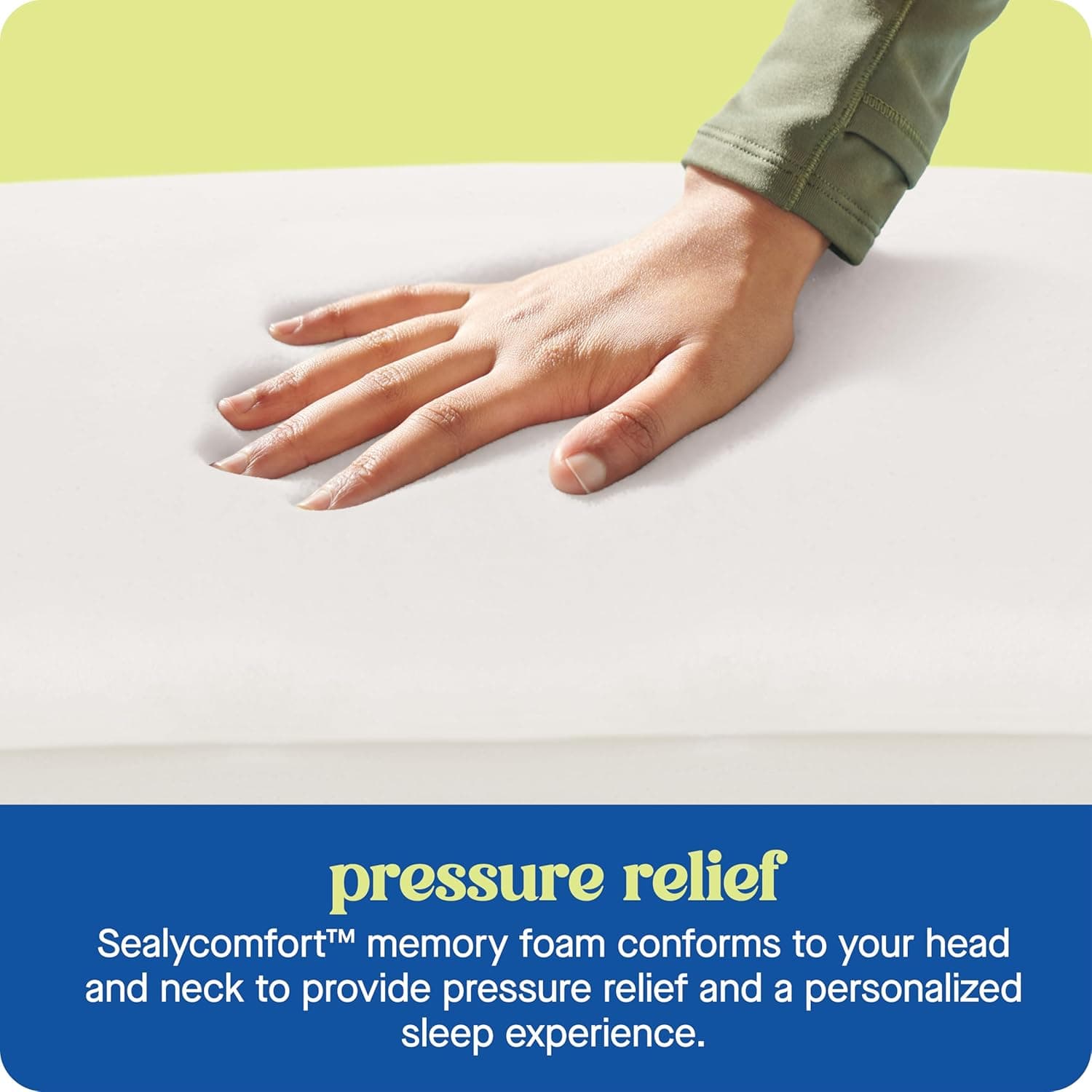 Sealy Dreamlife Queen Memory Foam Cooling Pillow (2 Pack) - image 4