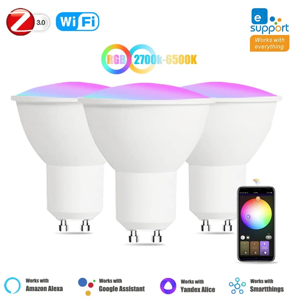 EWelink GU10 Smart Zigbee Wifi LED Light Bulbs