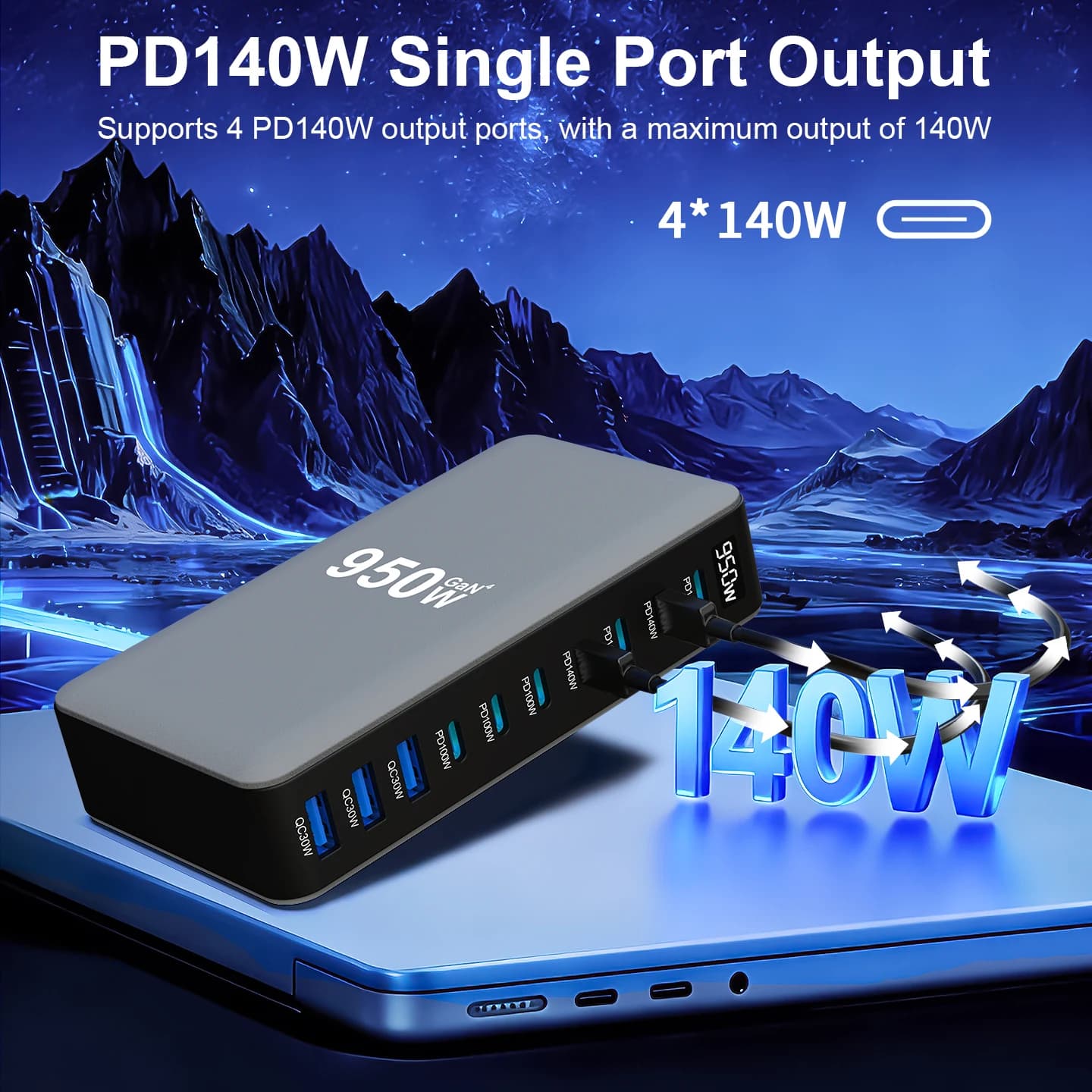 Generic 100W Multiport USB-C GaN Desktop Charging Station - image 3