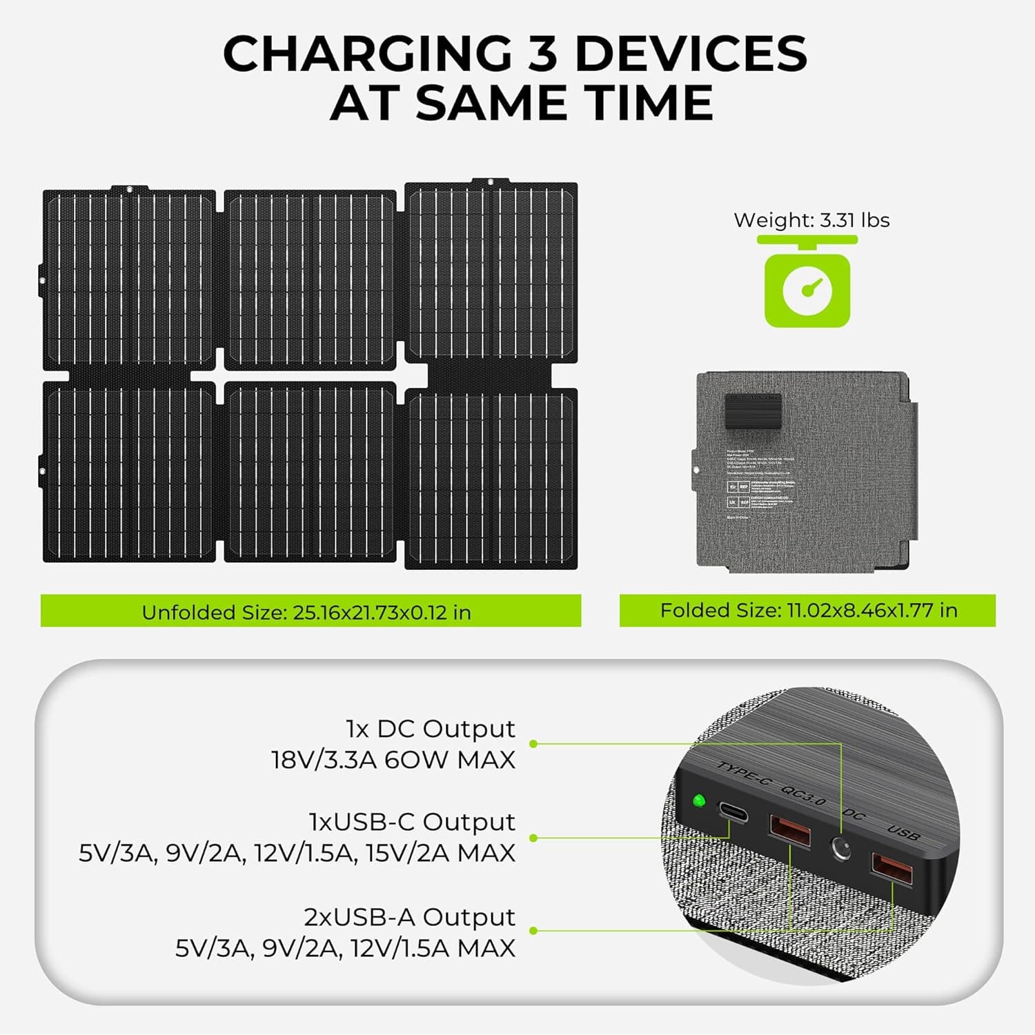 EnginStar 300W Portable Power Station with 60W Solar Panel - image 5