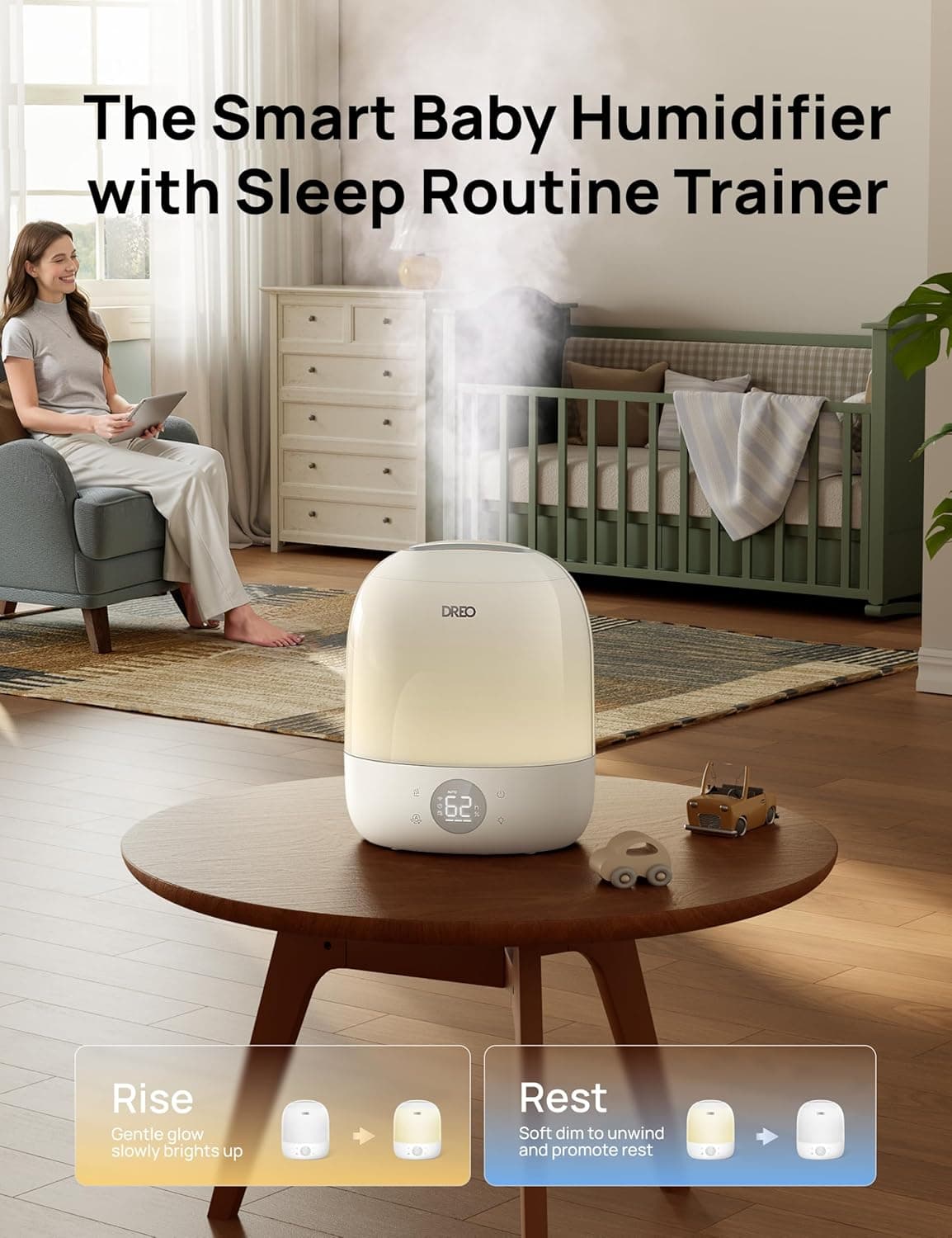 DREO HM409S Smart Cool Mist Humidifier with Night Light - image 3
