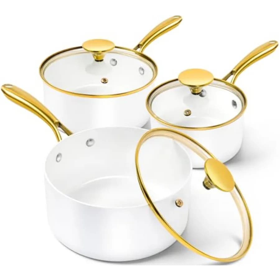 Nonstick Ceramic Saucepan Set