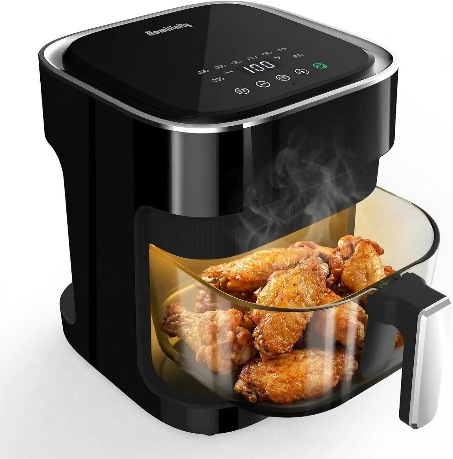 Glass Air Fryer with 360° View